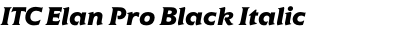 ITC Elan Pro Black Italic